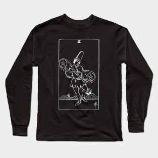 II of Pentacles - Rider-Waite-Smith Tarot Card Long Sleeve T-Shirt